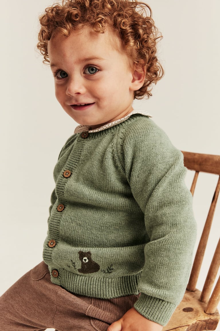 Cropped Cardigan — Oat